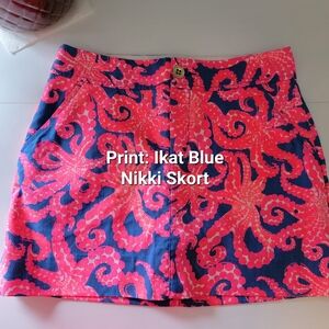 Lilly Pulitzer Nikki Skort Sz 2